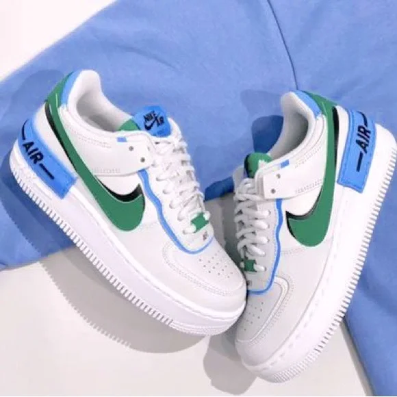 RARE Nike Air Force 1 Green Blue size 7 - Picture 3 of 11